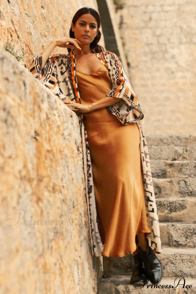 Boho Tie Stylish Dye Kimono Blouse - Image 22