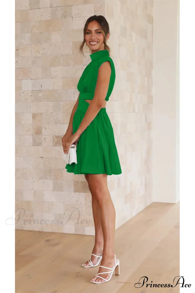 Cutout Waist Stylish Vacation Mini Dress - Image 21