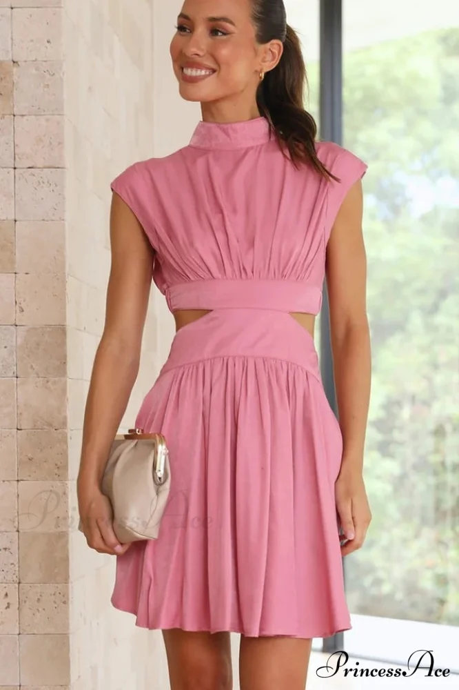 Cutout Waist Stylish Vacation Mini Dress - Image 8