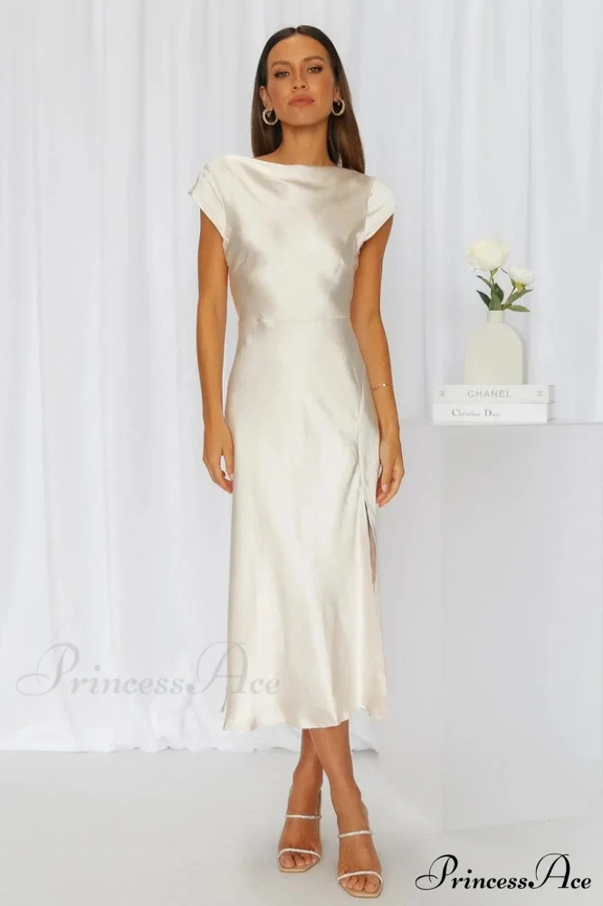 Get In Formation Charming Satin Midi Dress - Image 10