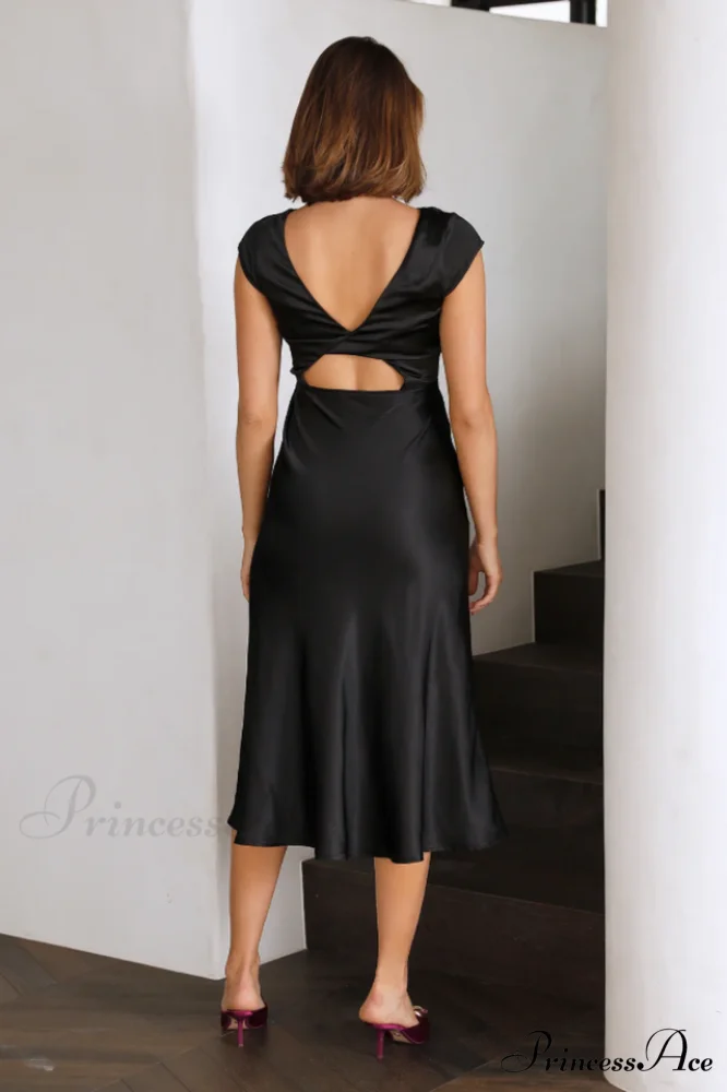 Get In Formation Charming Satin Midi Dress - Image 16