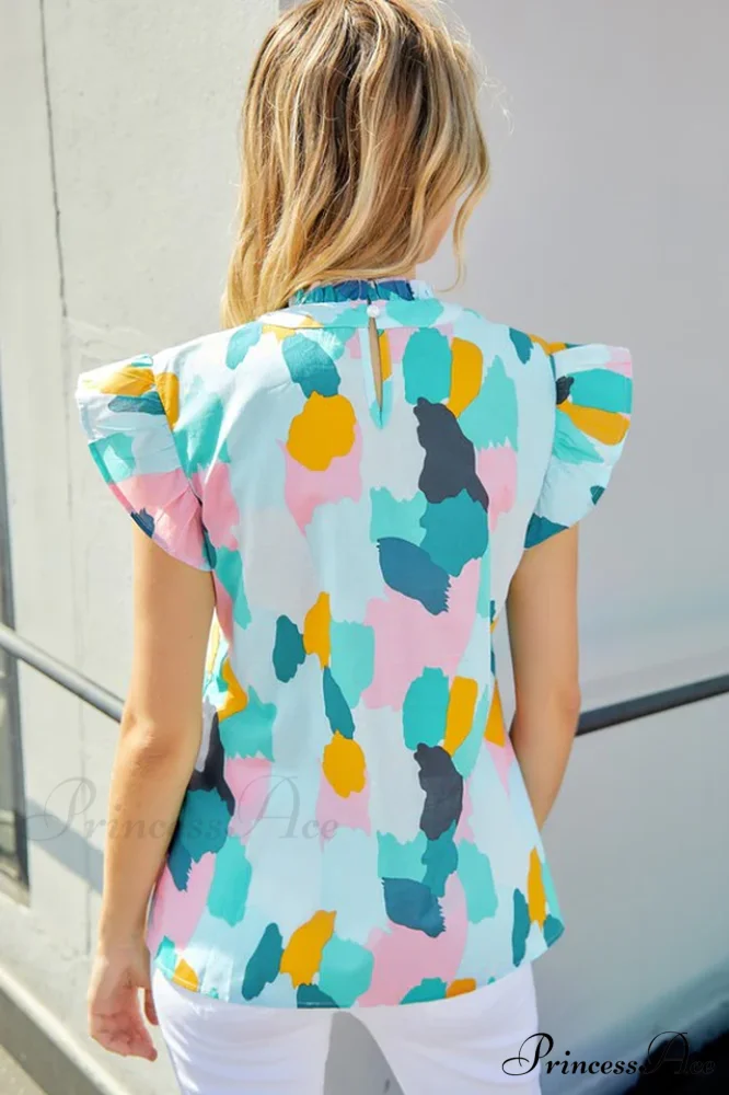 Abstract Elegant Print Top - Image 2