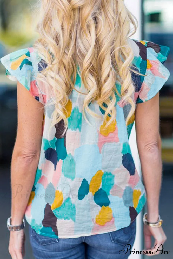 Abstract Elegant Print Top - Image 5