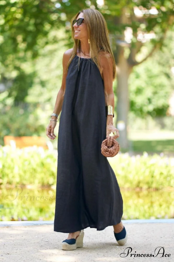 Basic Casual Stylish Outdoor Halter Dress - Image 2