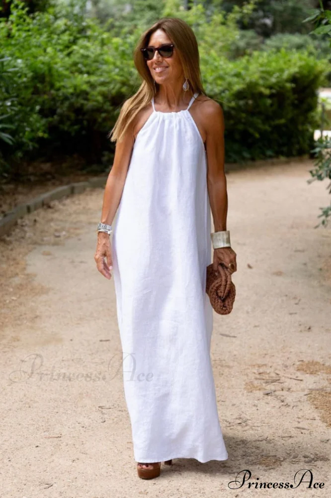Basic Casual Stylish Outdoor Halter Dress - Image 4