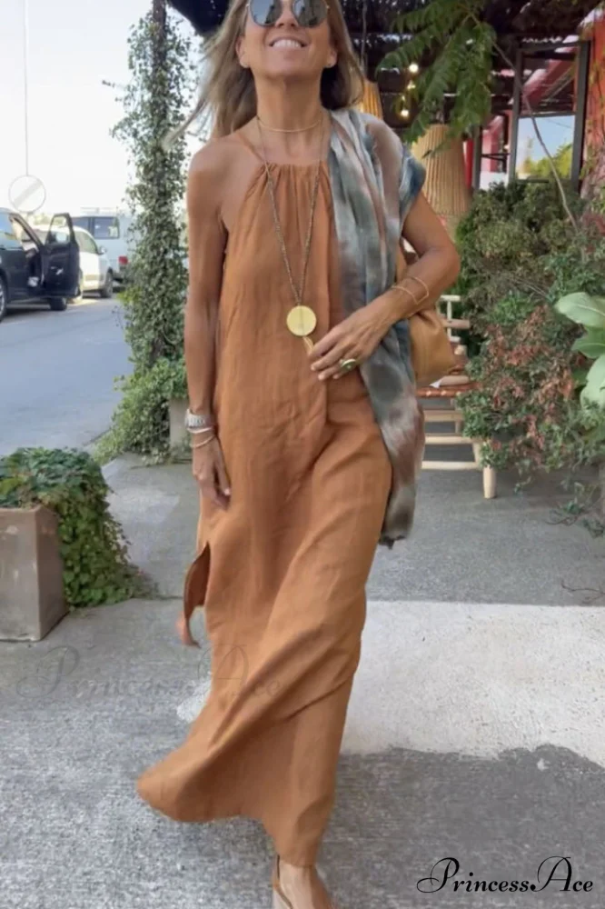 Basic Casual Stylish Outdoor Halter Dress - Image 7