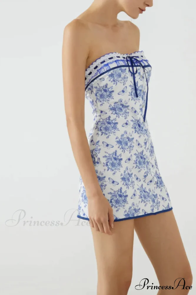 Fashion Bouquet Floral Charming Tube Short Dress - Image 6