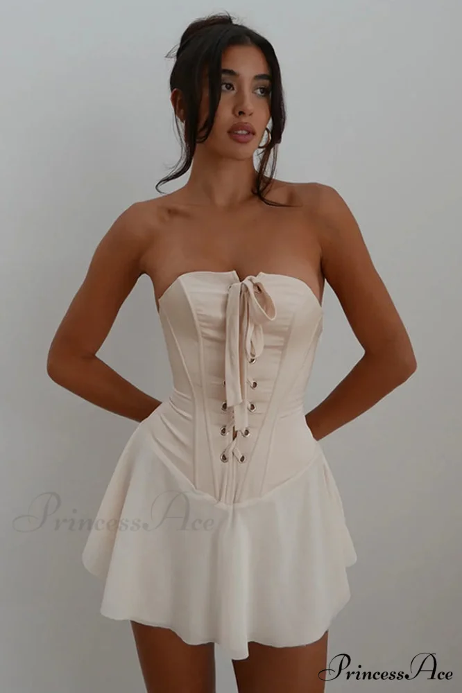 Jacqueline Strapless Stylish Corset Mini Dress - Image 7