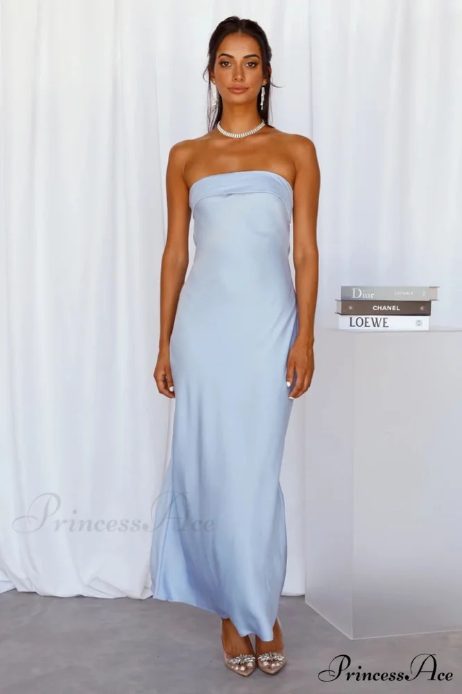 Half Open Back Charming Sleeveless Silky Dress - Image 11