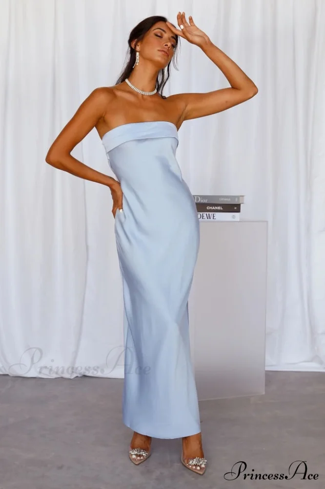 Half Open Back Charming Sleeveless Silky Dress - Image 12