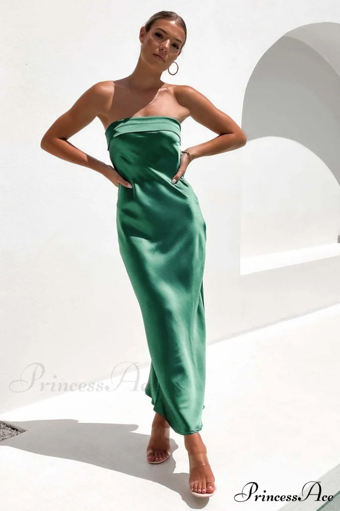 Half Open Back Charming Sleeveless Silky Dress - Image 16