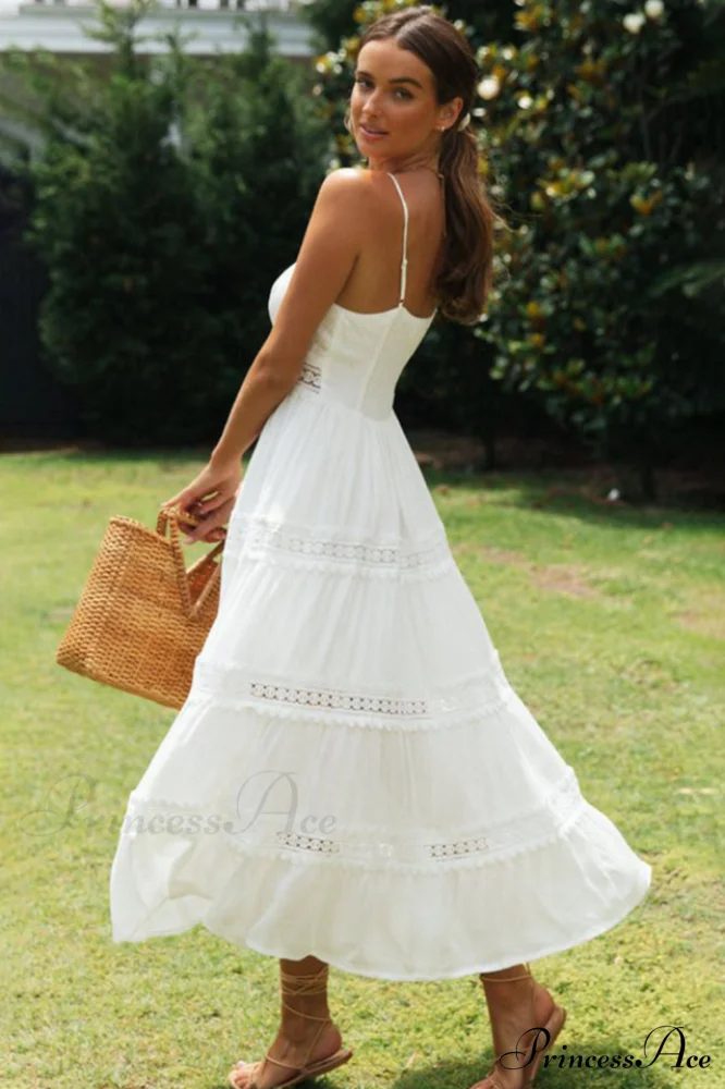 Boho Sling Lace Charming Panel Maxi Dress - Image 2