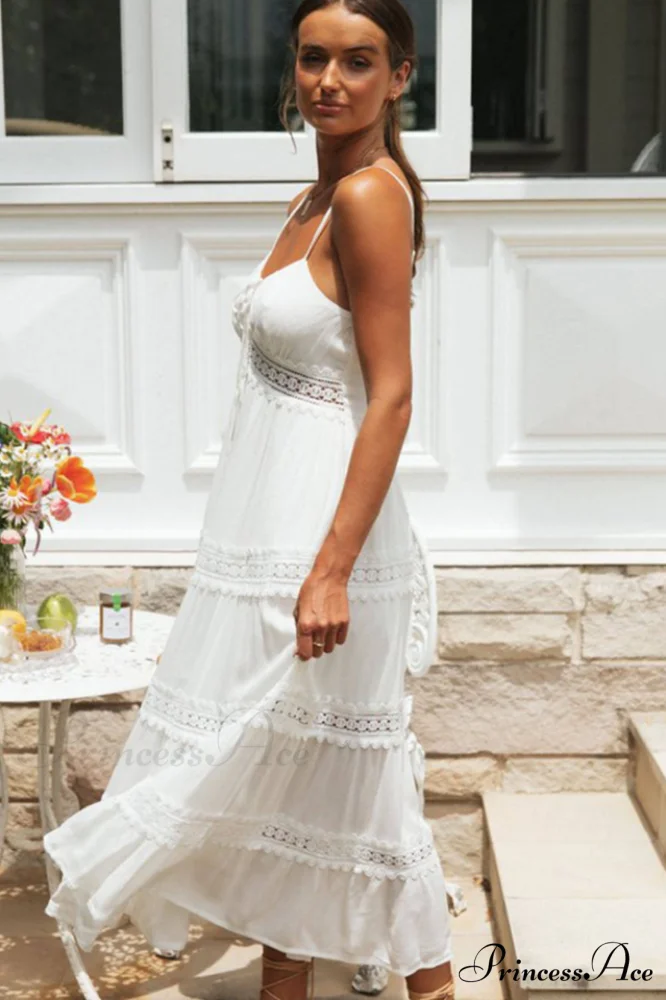 Boho Sling Lace Charming Panel Maxi Dress - Image 5