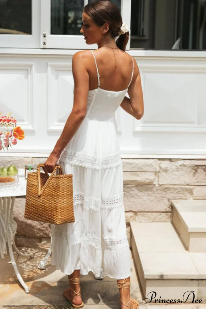 Boho Sling Lace Charming Panel Maxi Dress - Image 6