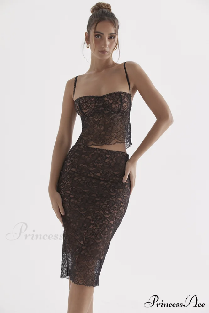 Jacinta Lace Camisole Top Graceful + Midi Skirt Set - Image 2
