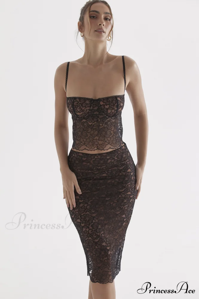 Jacinta Lace Camisole Top Graceful + Midi Skirt Set - Image 3