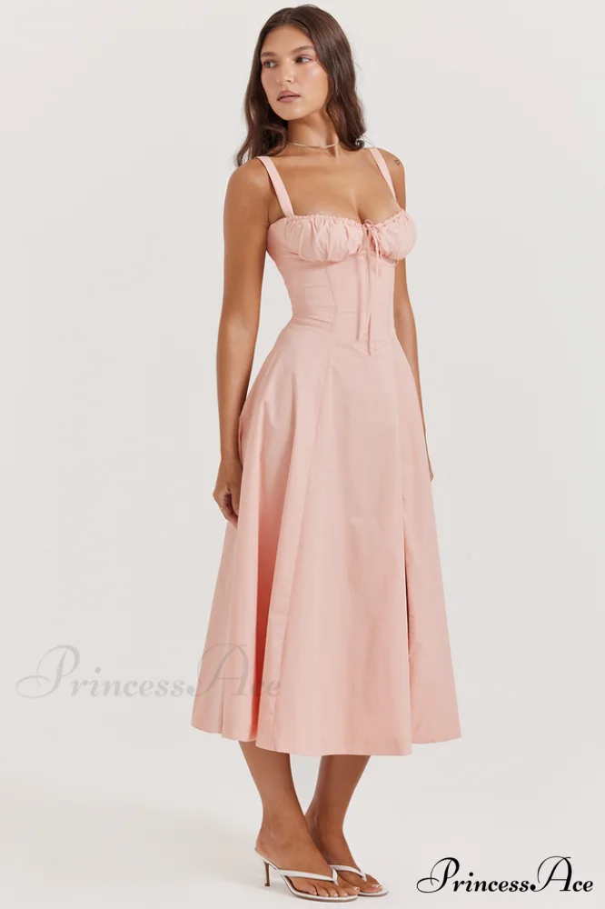 Carmen Pink Stylish Tunic Sundress - Image 3