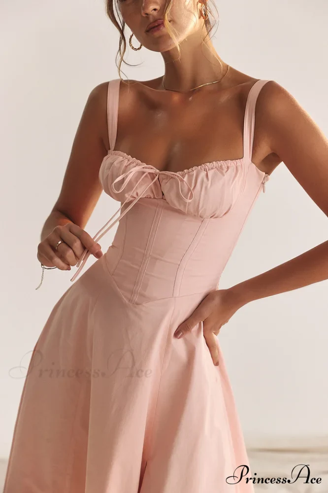Carmen Pink Stylish Tunic Sundress - Image 9