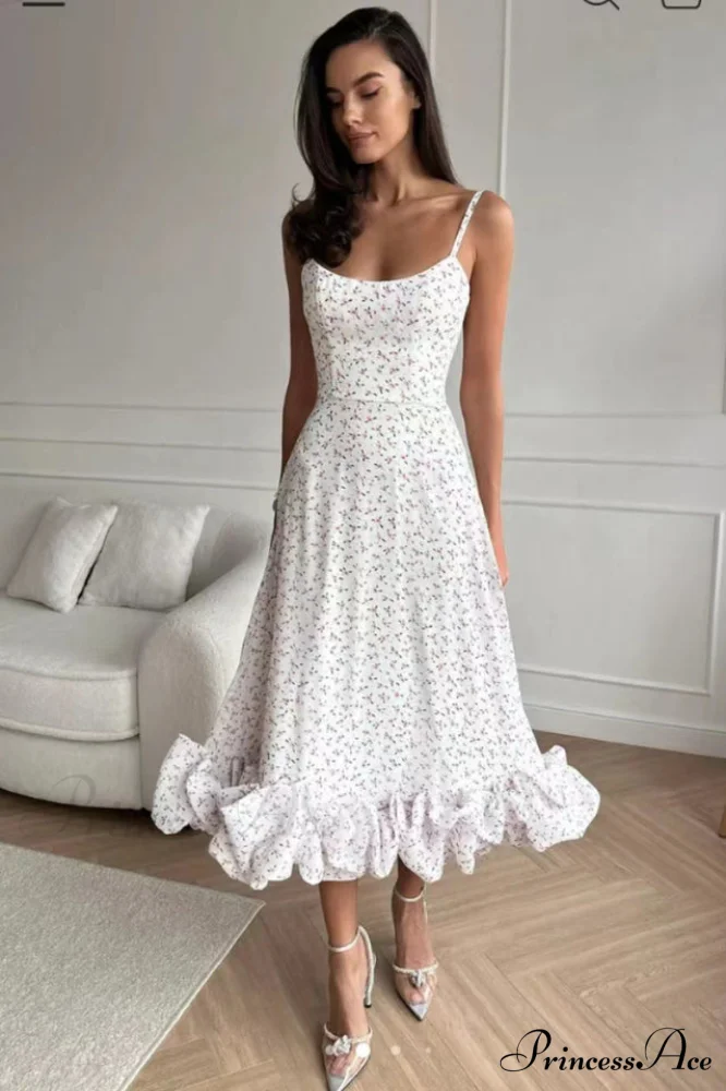 Flounce Bustier Stylish Midi Dress - Image 12