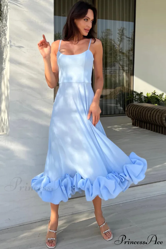 Flounce Bustier Stylish Midi Dress - Image 9