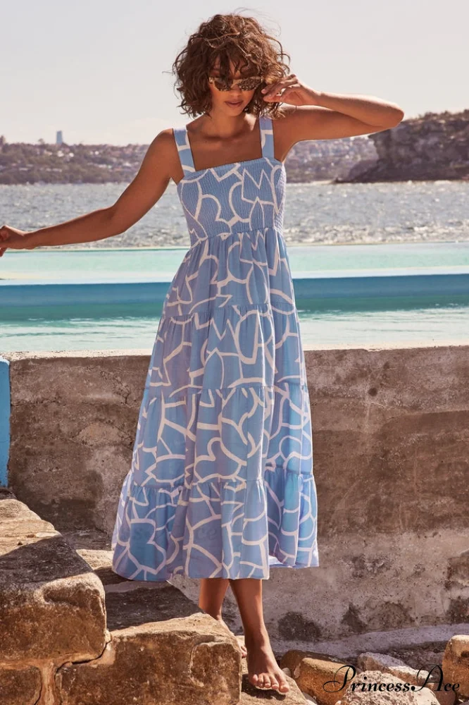 Ashlyn Smocked Stylish Maxi Dress - Image 2