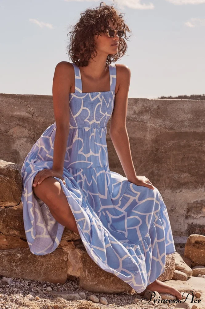 Ashlyn Smocked Stylish Maxi Dress - Image 3