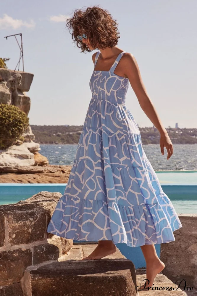 Ashlyn Smocked Stylish Maxi Dress - Image 4