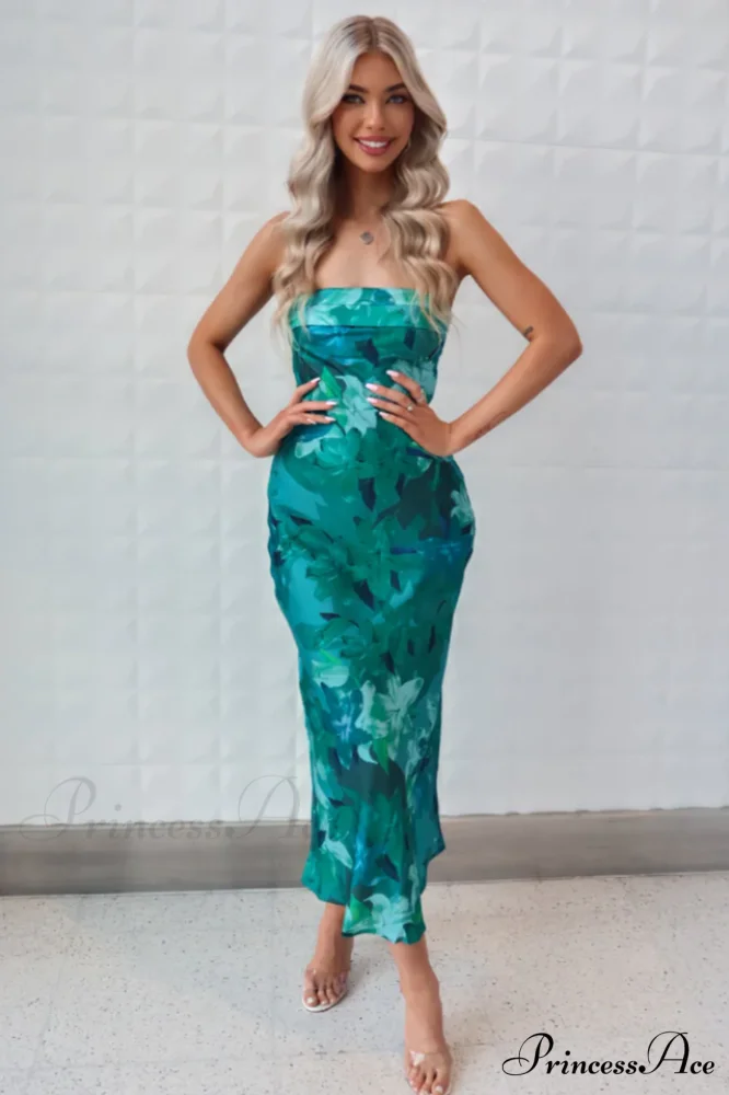 Kyra Satin Stylish Midi Dress - Image 11