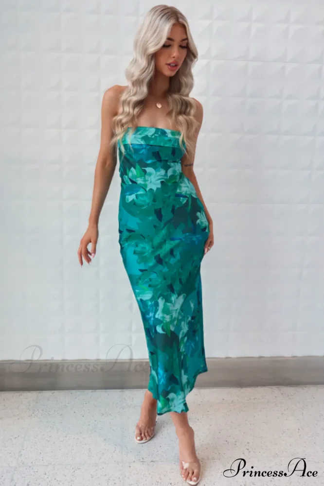 Kyra Satin Stylish Midi Dress - Image 12