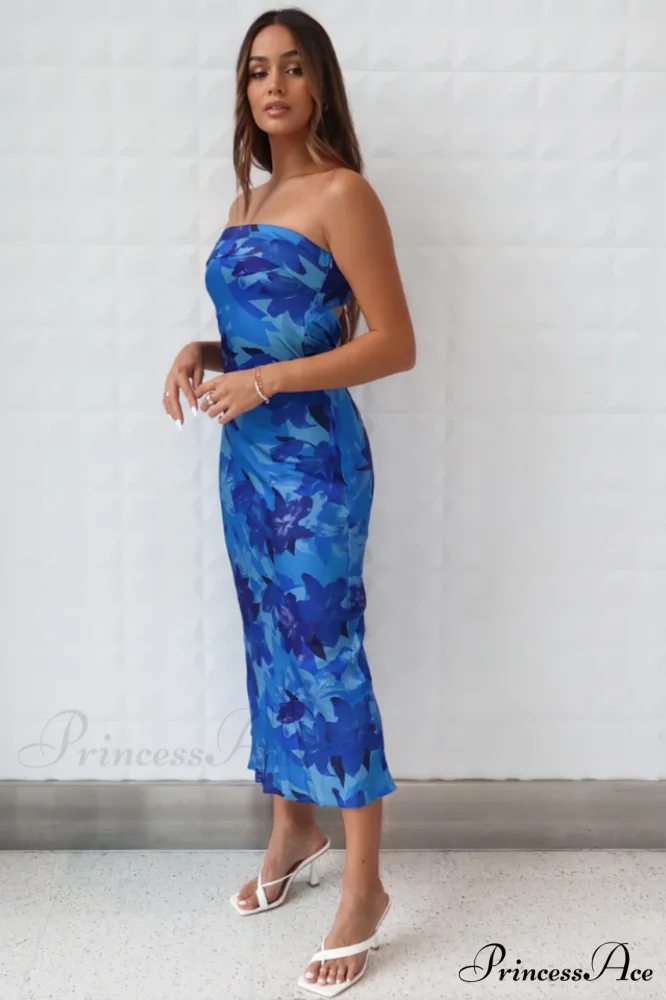 Kyra Satin Stylish Midi Dress - Image 17