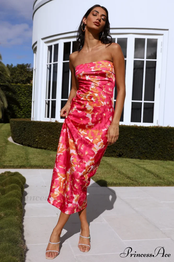 Kyra Satin Stylish Midi Dress - Image 21