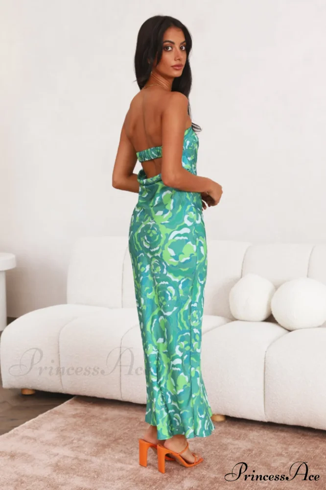 Kyra Satin Stylish Midi Dress - Image 9