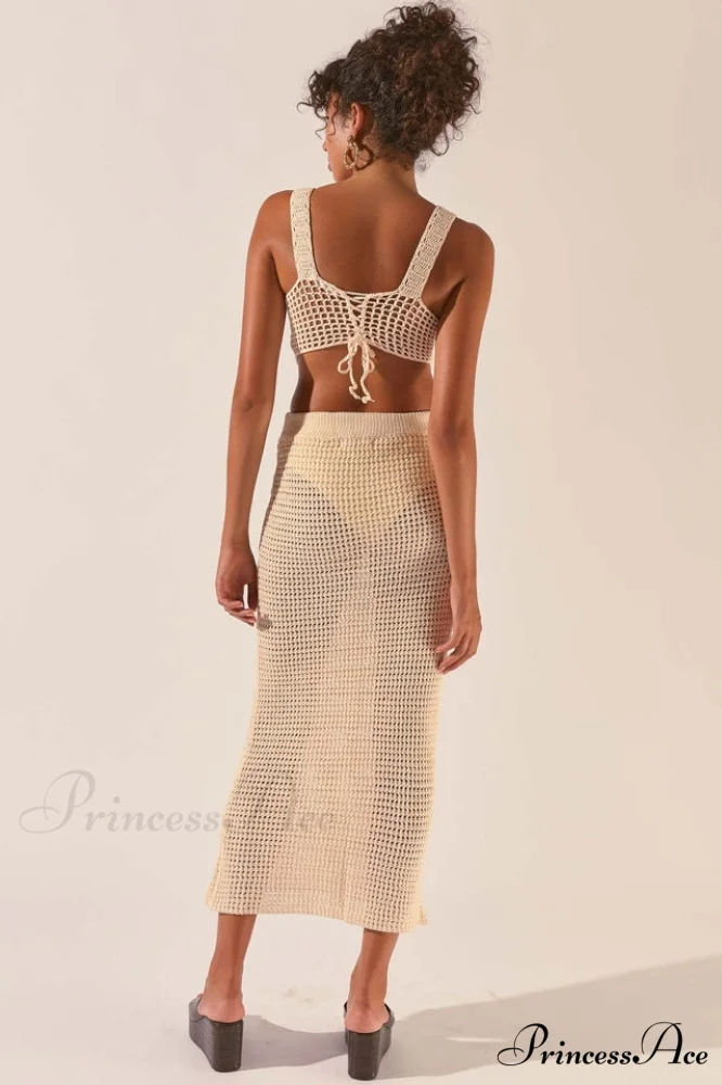 Crochet Midi Top Charming + Skirt Set - Image 4