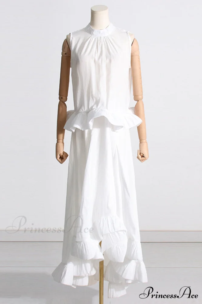 Elaine Pink Sleeveless Charming Ruffle Mermaid Set - Image 11