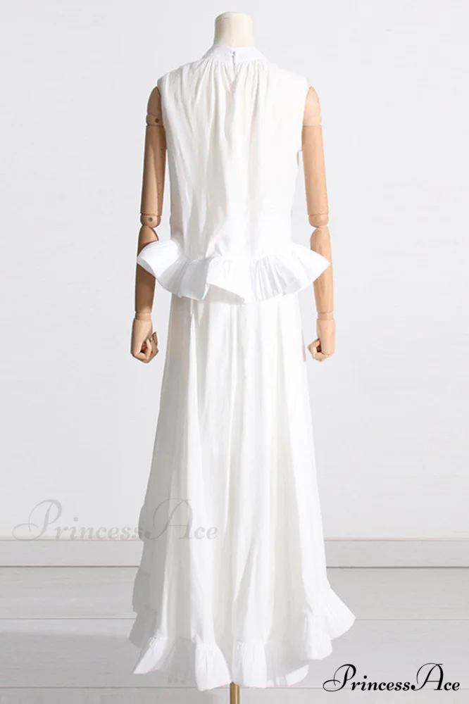 Elaine Pink Sleeveless Charming Ruffle Mermaid Set - Image 13