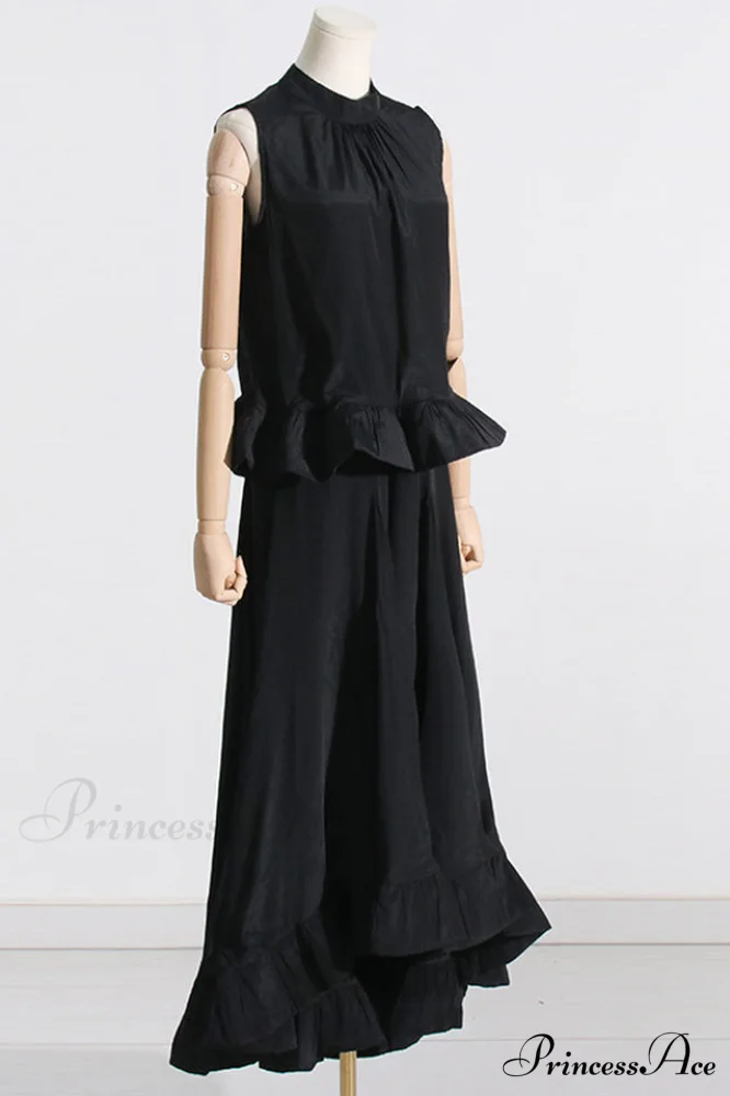 Elaine Pink Sleeveless Charming Ruffle Mermaid Set - Image 16
