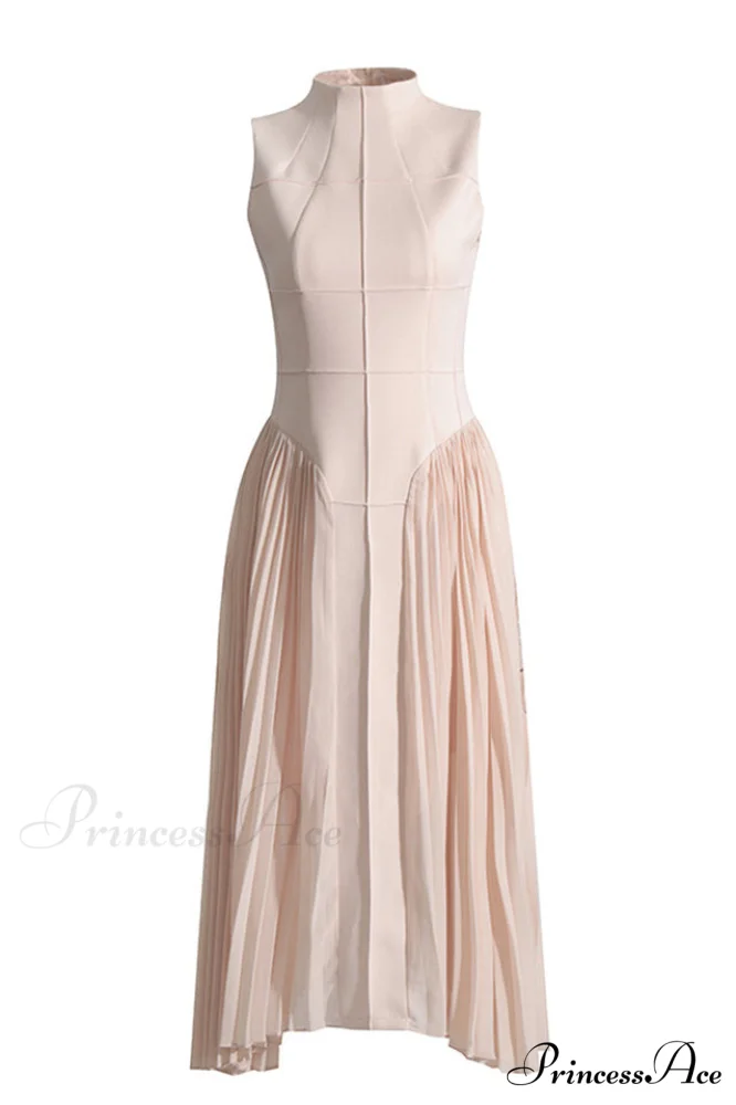 Amira Highend Stylish Sleeveless Pleated Dress - Image 5