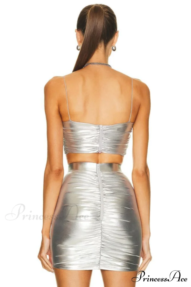 Bauer Ruched Bralette Charming + Riley Skirt Set - Image 3