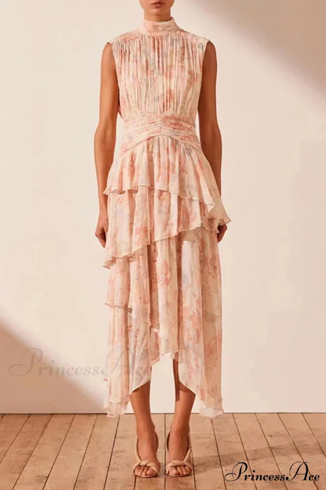 Faye Sleeveless Stylish Ruched Midi Dress - Image 11