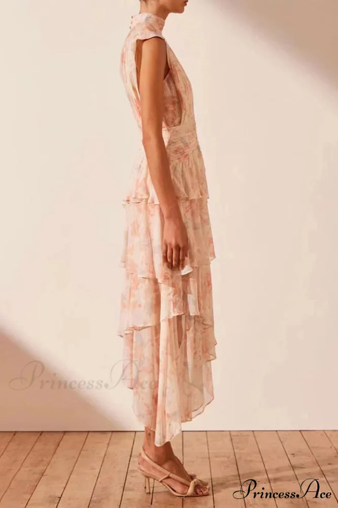 Faye Sleeveless Stylish Ruched Midi Dress - Image 13