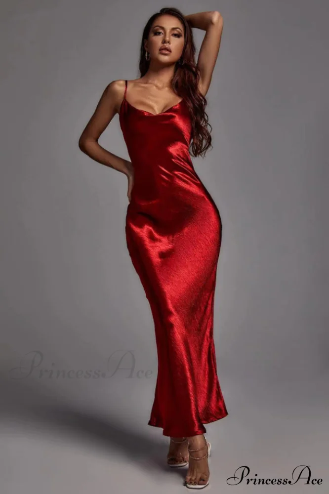 Emily Metallic Stylish Gold Maxi Dress - Image 4