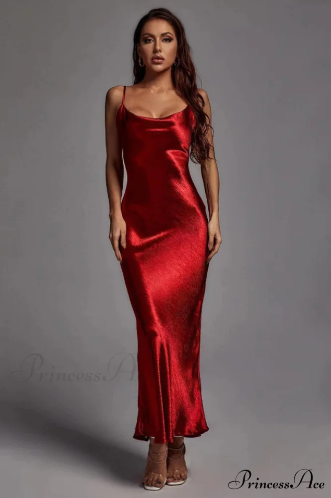 Emily Metallic Stylish Gold Maxi Dress - Image 5