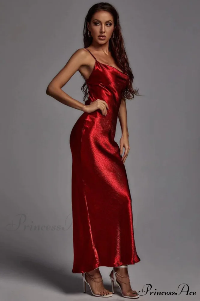 Emily Metallic Stylish Gold Maxi Dress - Image 6
