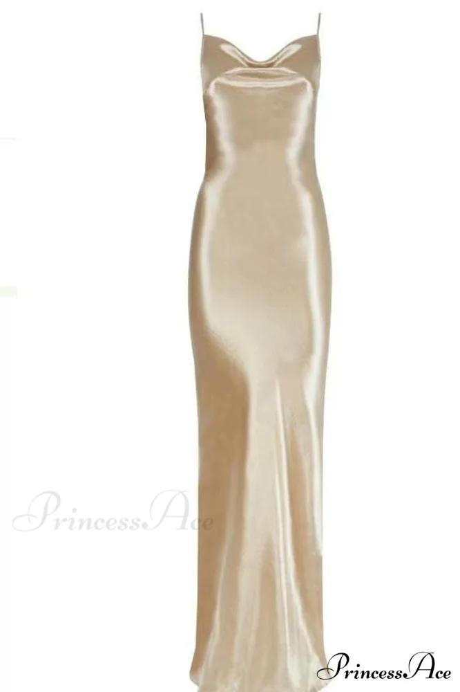 Emily Metallic Stylish Gold Maxi Dress - Image 9
