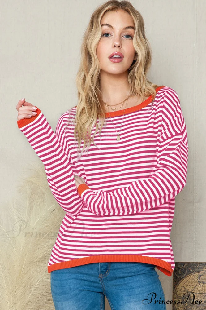 All Around The Charming Way Striped Top - Image 4