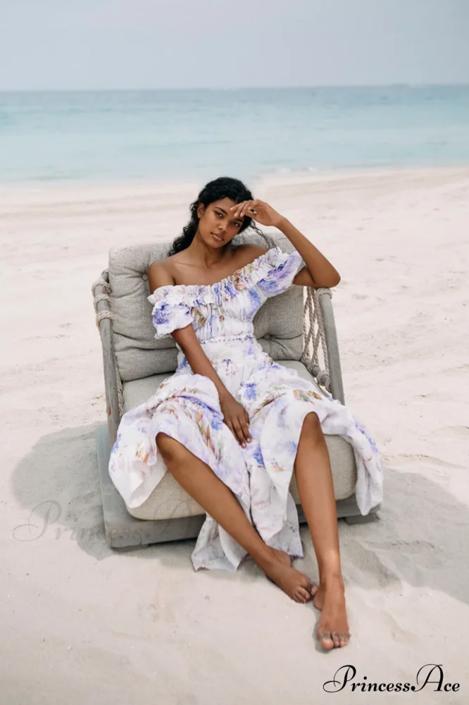 Lavander Maxi Stylish Boho Dress - Image 8