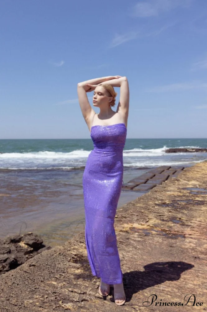 Emilina Sequin Stylish Backless Maxi Dress - Image 4