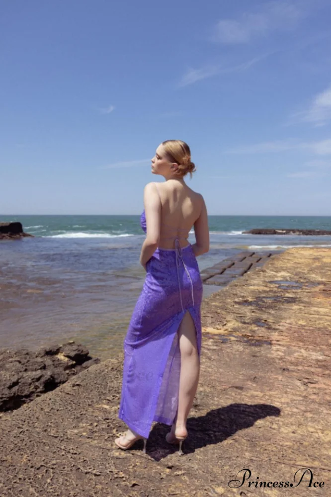 Emilina Sequin Stylish Backless Maxi Dress - Image 5