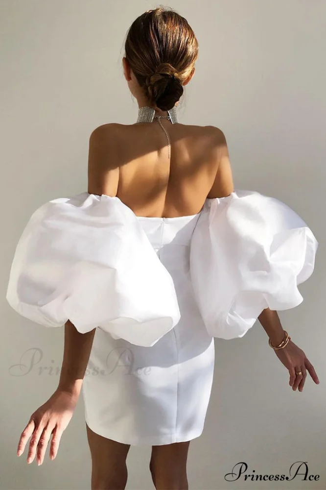 Alexandrine Puff Stylish Sleeve Mini Dress - Image 16