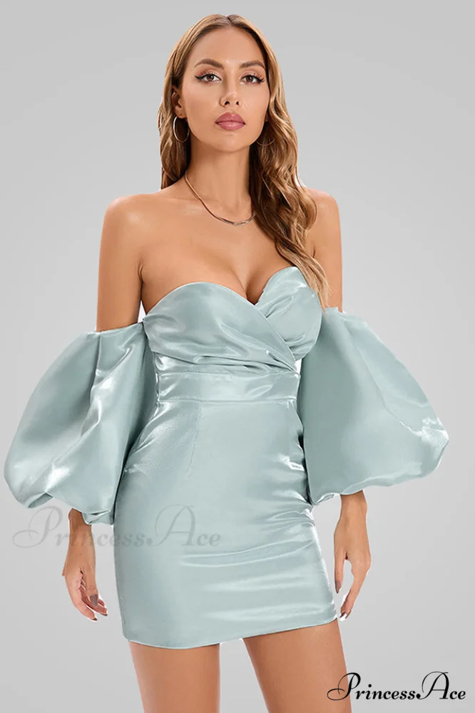 Alexandrine Puff Stylish Sleeve Mini Dress - Image 2